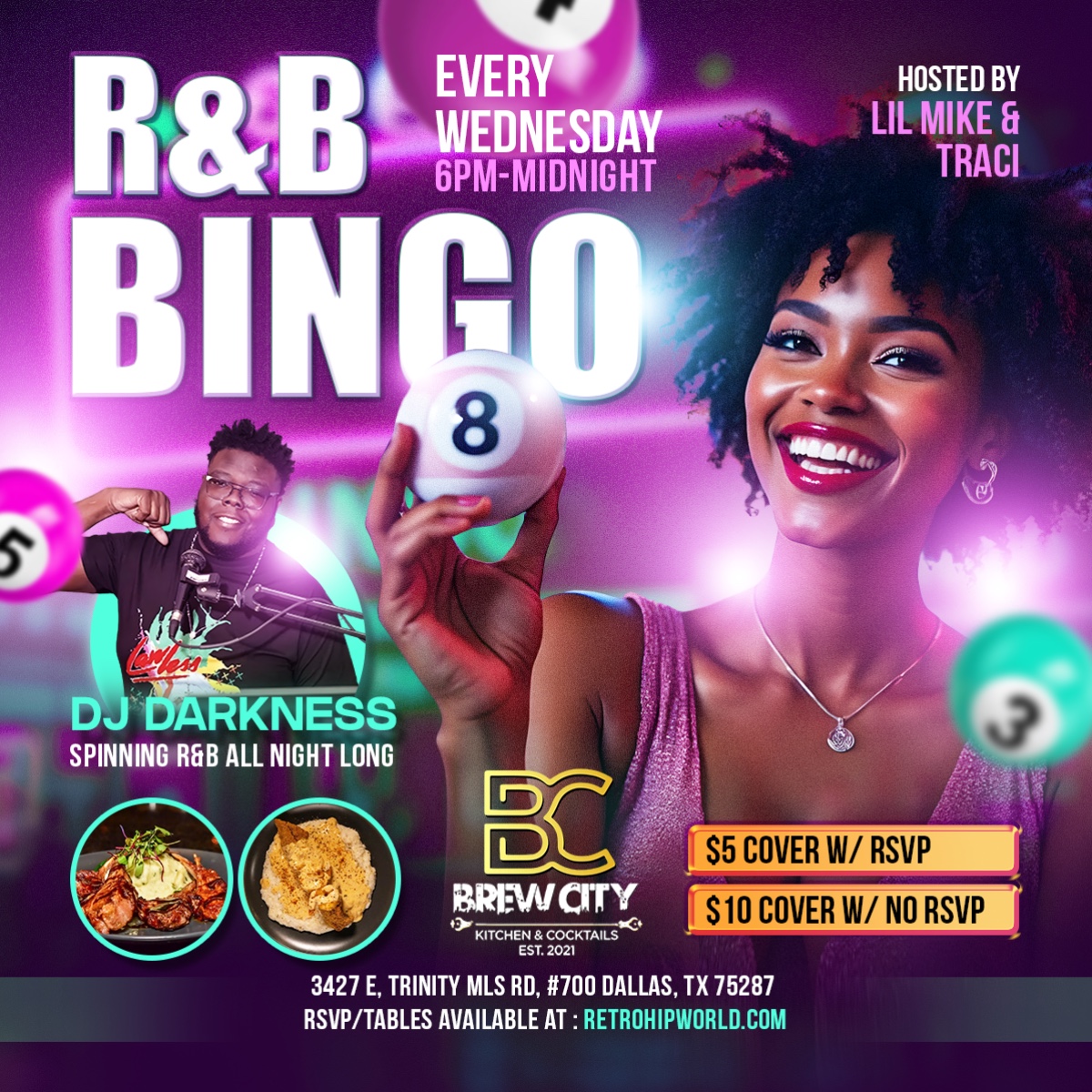 R&B BINGO + KARAOKE NIGHT WEDNESDAYS @ BREW CITY KITCHEN & COCKTAIL